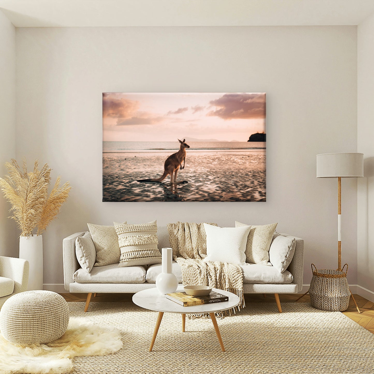 Wild Kangaroo Beach Sunrise Photography Wall Art Decor 100% Australian Made