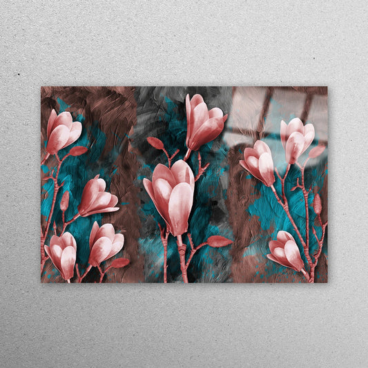 Magnolia Wall Art Acrylic Glass Print Tempered Glass Wall Art 100% Made in Australia Ready to Hang