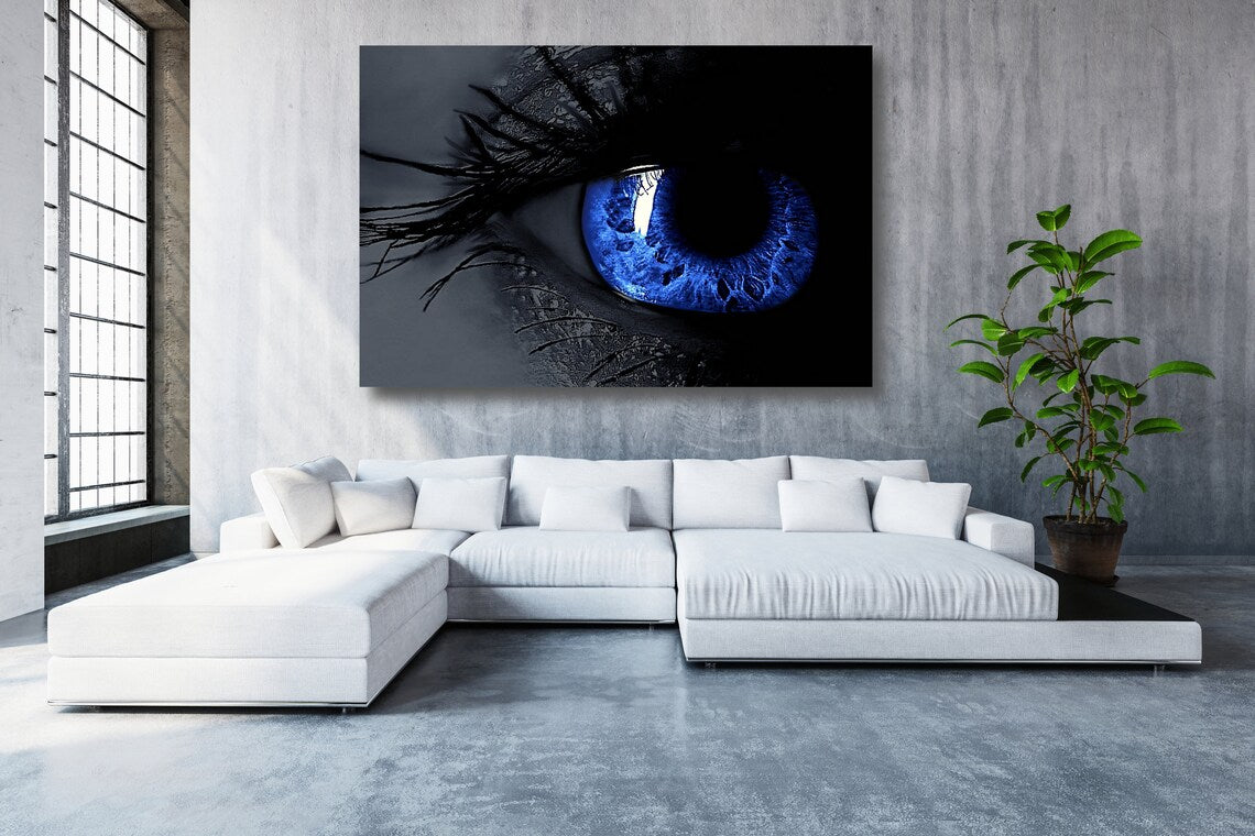 Blue Eye Acrylic Glass Print Tempered Glass Wall Art 100% Made in Australia Ready to Hang