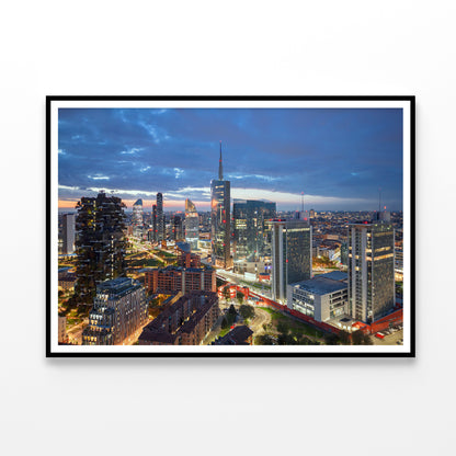 Skyline Of Milano Porta Nuova Home Decor Premium Quality Poster Print Choose Your Sizes