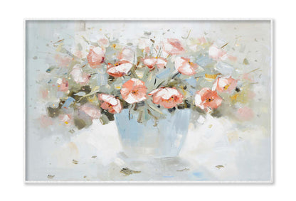 Pink Flowers, Modern Style, Painting Wall Art Limited Edition High Quality Print