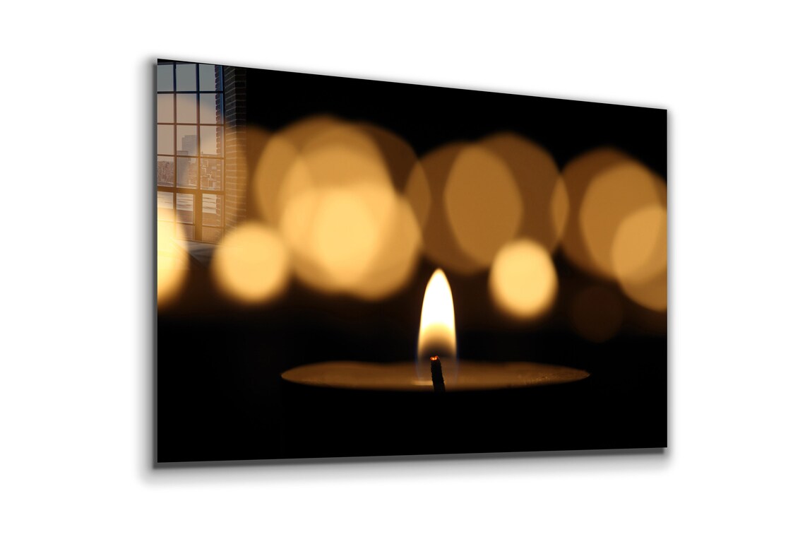 Candles on Dark View UV Direct Aluminum Print Australian Made Quality