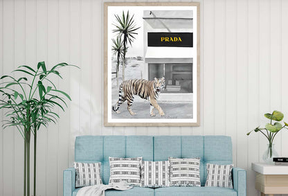 Tiger With Elegant Black and White Fashion Store Design Home Decor Premium Quality Poster Print Choose Your Sizes