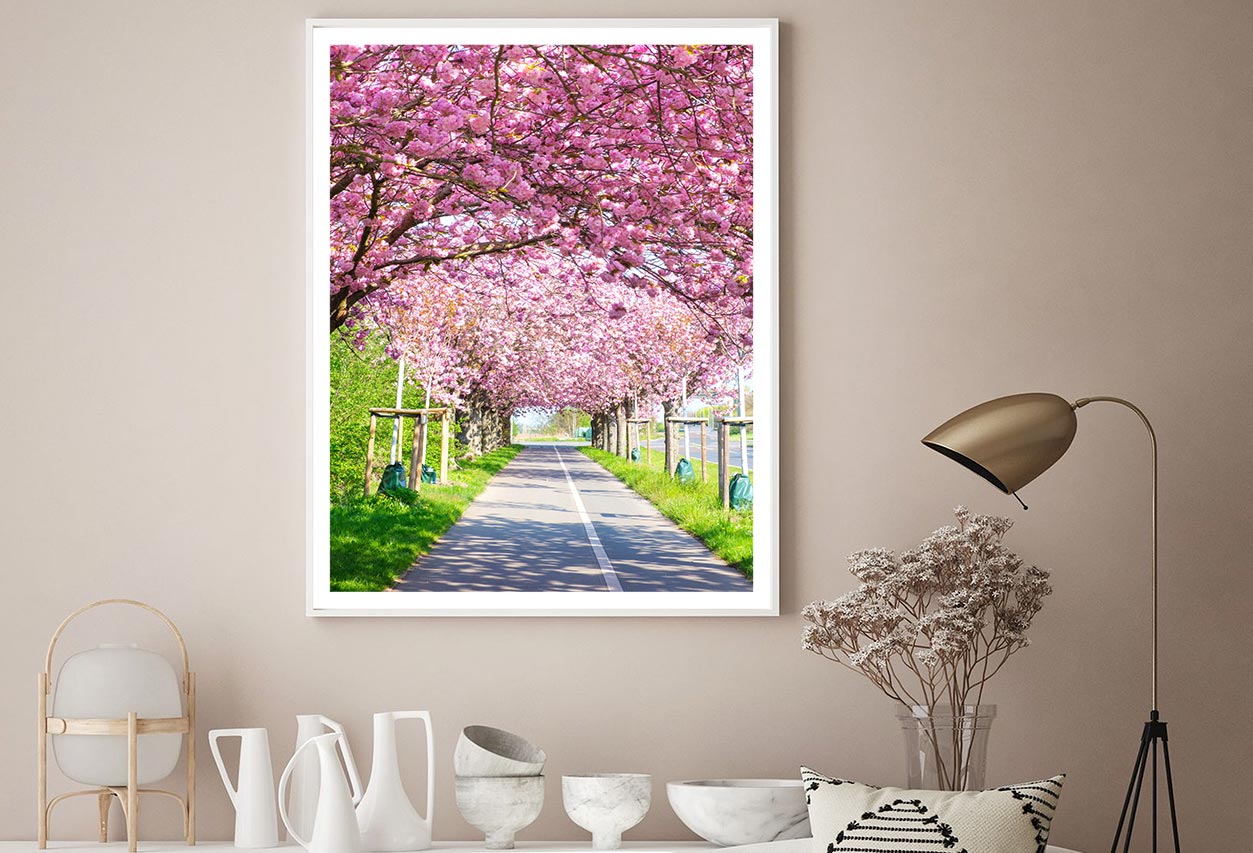 Blooming Pink Cherry Trees Spring Home Decor Premium Quality Poster Print Choose Your Sizes