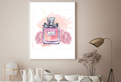 Pink Roses and Perfume Bottle Print 100% Australian Made