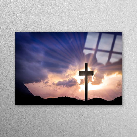 Religious Cross Acrylic Glass Print Tempered Glass Wall Art 100% Made in Australia Ready to Hang