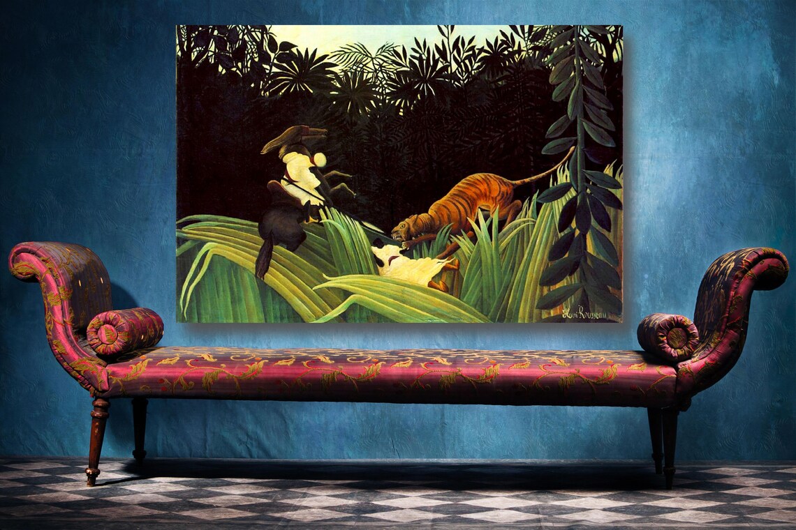 Henri Rousseau, Scout Attacked UV Direct Aluminum Print Australian Made Quality