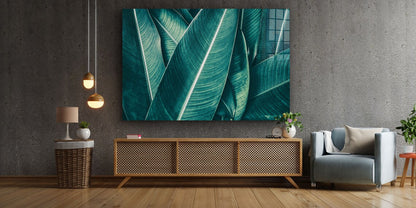 Tropical Green Leaves UV Direct Aluminum Print Australian Made Quality