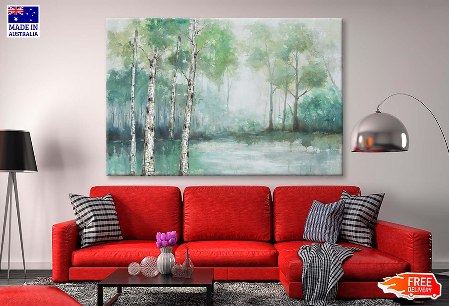 Abstract Forest Oil Painting Wall Art Limited Edition High Quality Print