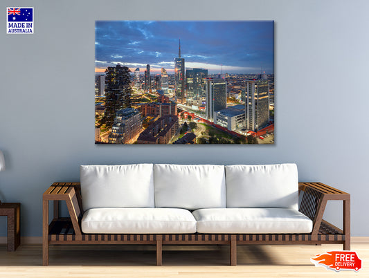 Skyline Of Milano Porta Nuova Print 100% Australian Made