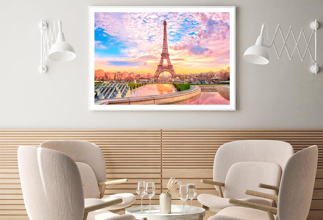 Eiffel Tower Is Reflected in A Pond Home Decor Premium Quality Poster Print Choose Your Sizes - Bella Home Decor
