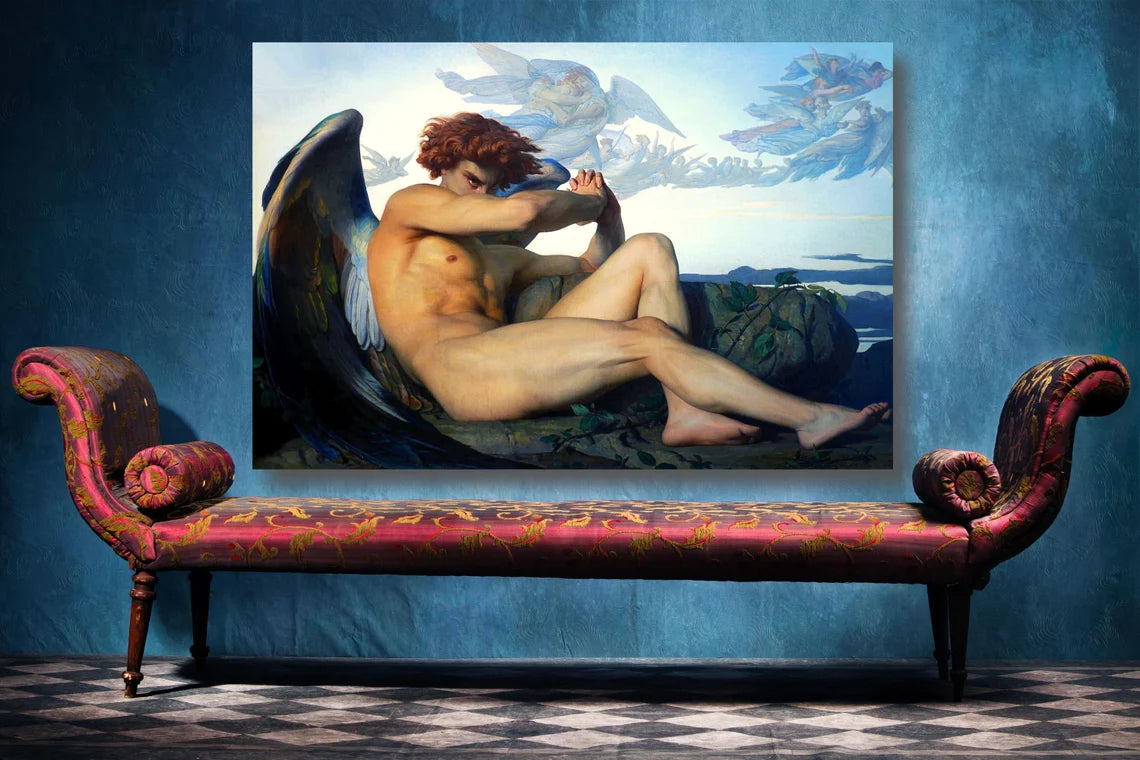 Alexandre Cabanel, Fallen Angel UV Direct Aluminum Print Australian Made Quality