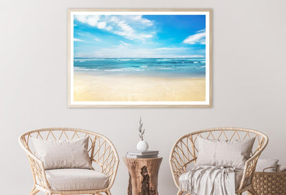 Sand Beach and Turquoise Water Home Decor Premium Quality Poster Print Choose Your Sizes