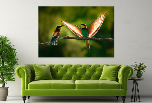 European Bee-Eater on Branch Wall Art Decor 100% Australian Made
