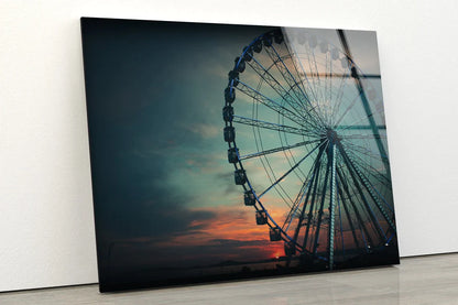 Ferris Wheel Sunset UV Direct Aluminum Print Australian Made Quality