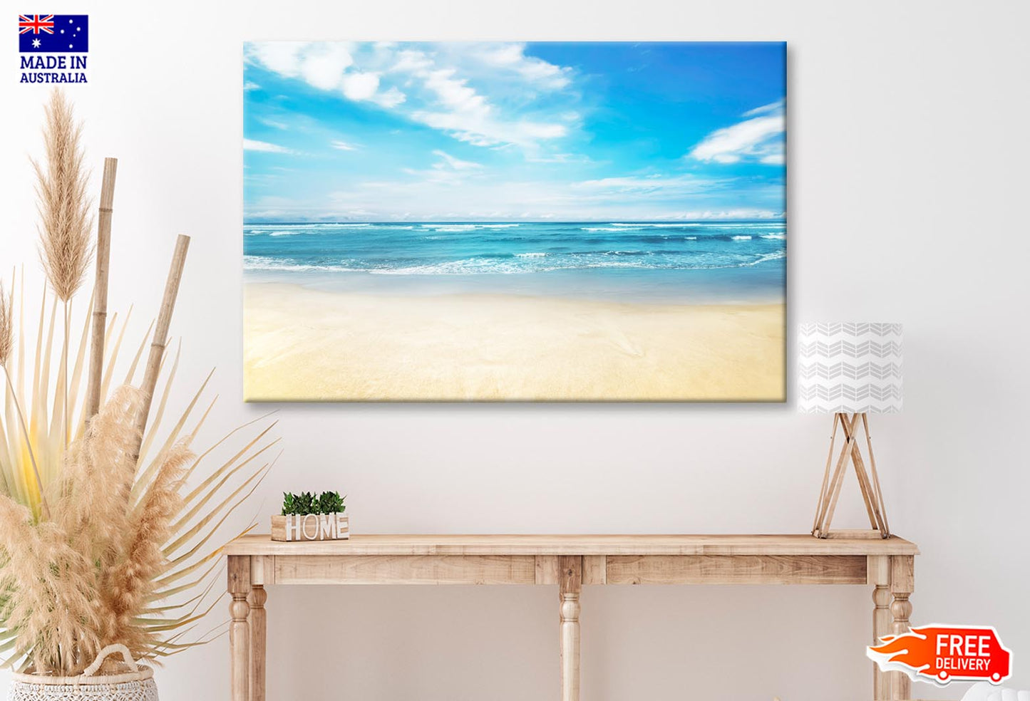 Sand Beach and Turquoise Water Wall Art Decor 100% Australian Made