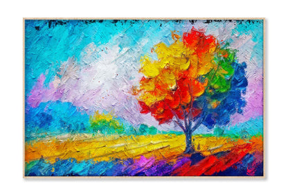 Semi Abstract Image of Tree, Field, Meadow Wall Art Limited Edition High Quality Print