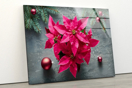 Pink Flower Vase View UV Direct Aluminum Print Australian Made Quality