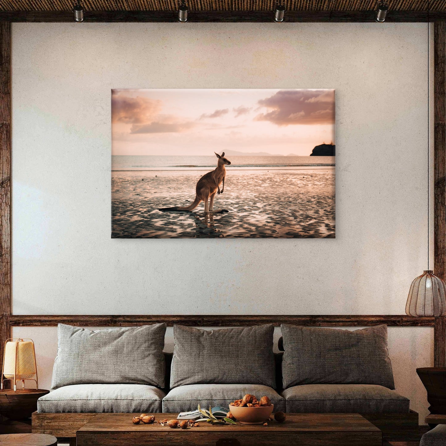 Wild Kangaroo Beach Sunrise Photography Wall Art Decor 100% Australian Made