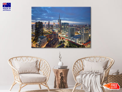 Skyline Of Milano Porta Nuova Print 100% Australian Made