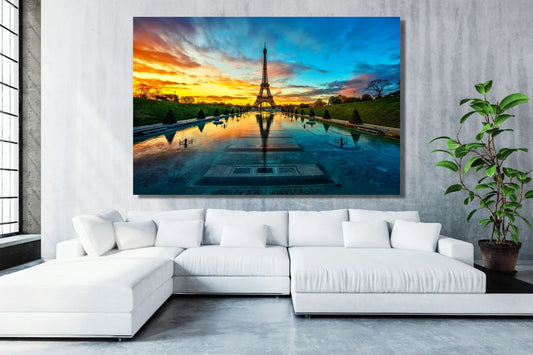 Eiffel Tower Paris Cityscape UV Direct Aluminum Print Australian Made Quality