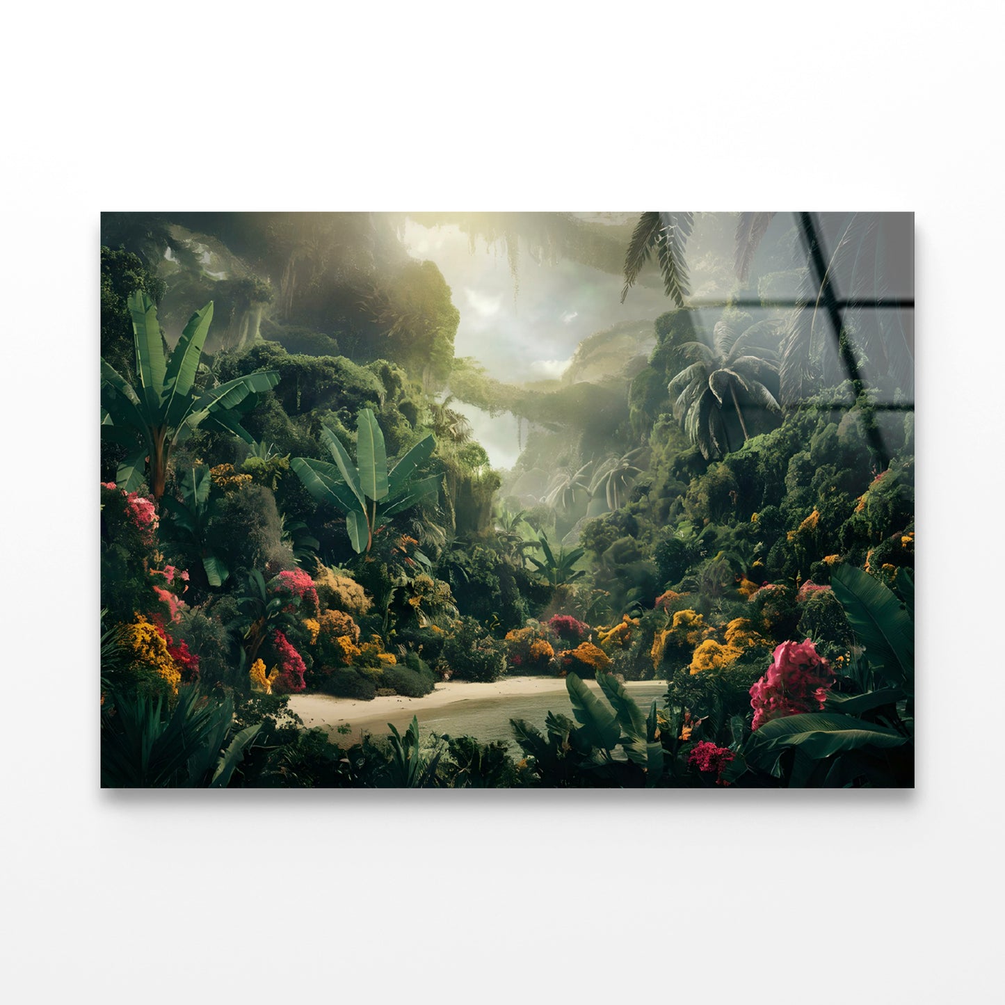 Herd of Sheep Grazing On a Grassy Hill Acrylic Glass Print Tempered Glass Wall Art 100% Made in Australia Ready to Hang - Bella Home Decor