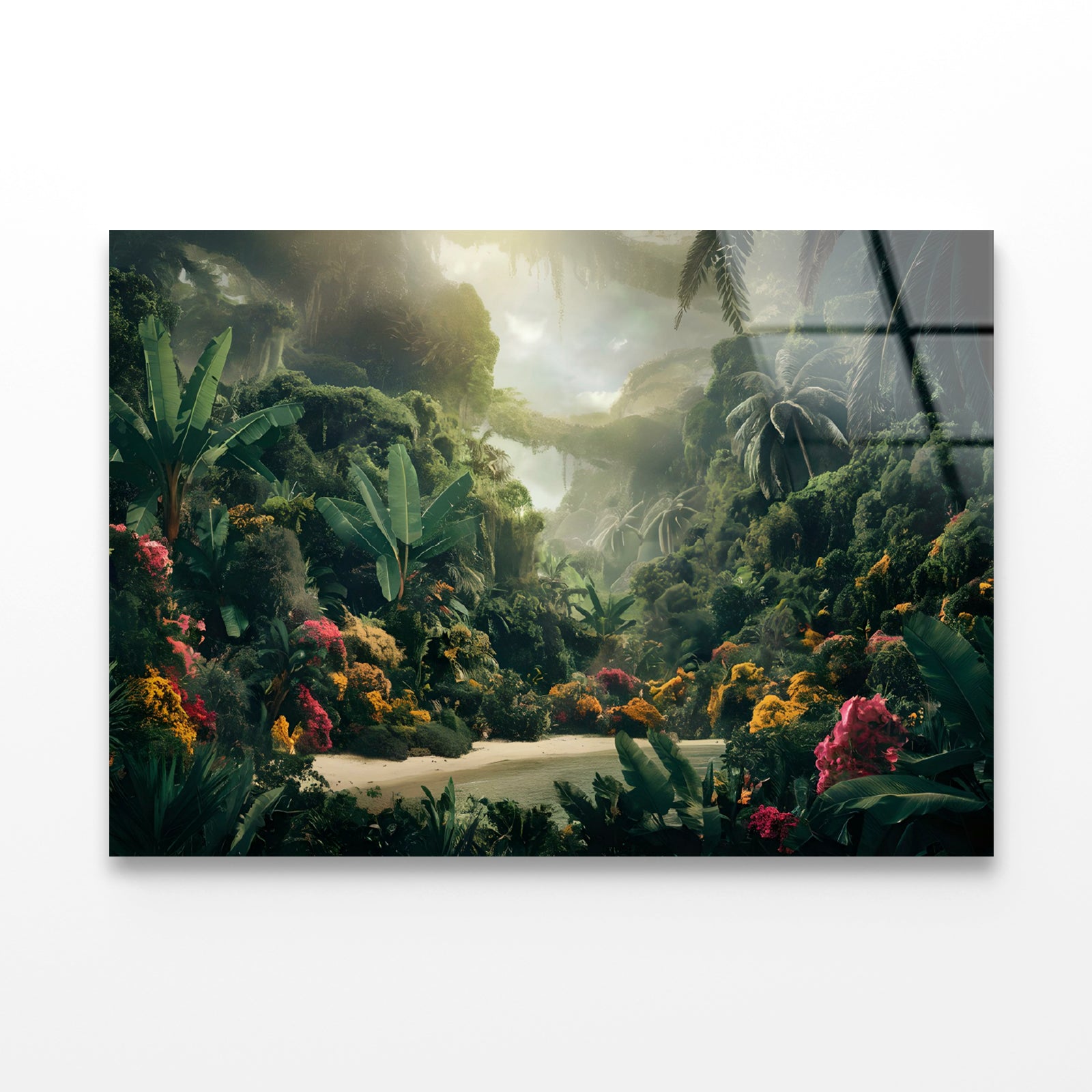 Herd of Sheep Grazing On a Grassy Hill Acrylic Glass Print Tempered Glass Wall Art 100% Made in Australia Ready to Hang - Bella Home Decor