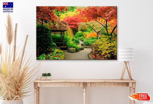 Autumnal Japanese Garden in Victoria Wall Art Decor 100% Australian Made