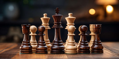 Classic Wooden Chess Board Game Wall Art Canvas Office Home Framed 120x60cm
