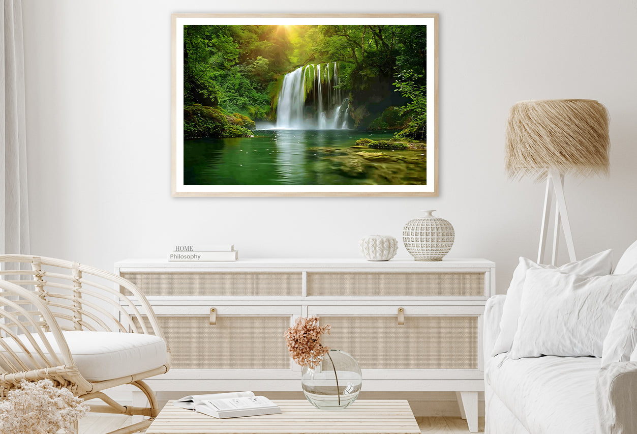 View of Waterfall in the Jungle Home Decor Premium Quality Poster Print Choose Your Sizes