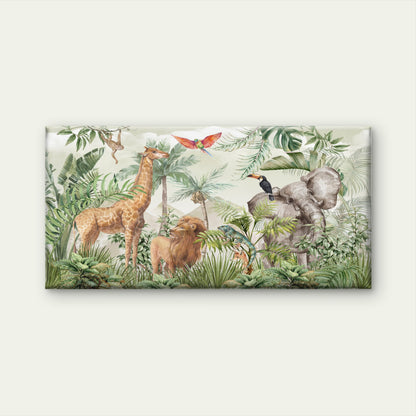 Africa Safari Jungle Animal Wall Art Canvas Office Home Room Framed 120x60cm - Bella Home Decor