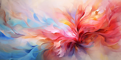 Fluid Pastel Color Waves Wall Art Canvas Office Home Room Framed 120x60cm - Bella Home Decor
