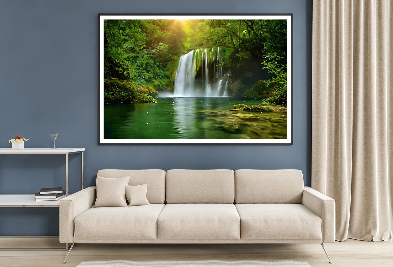 View of Waterfall in the Jungle Home Decor Premium Quality Poster Print Choose Your Sizes