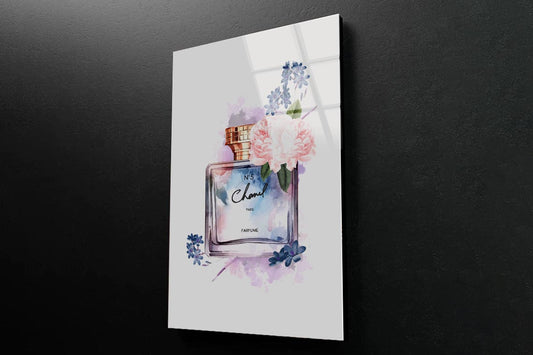 Purple Blue Perfume 3D Design Acrylic Glass Print Tempered Glass Wall Art 100% Made in Australia Ready to Hang