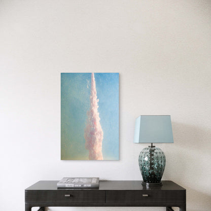 Vibrant Pink Explosion Smoke Clouds Fills Sky Metal Print Ready to Hang