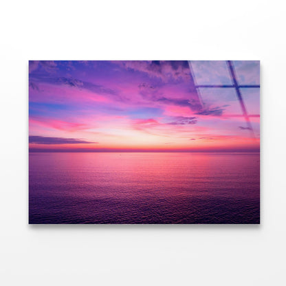 Aerial View Sunset Sky Acrylic Glass Print Tempered Glass Wall Art 100% Made in Australia Ready to Hang