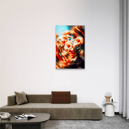 Abstract Floral Motion Blur Art 40x60cm Metal Print Ready to Hang