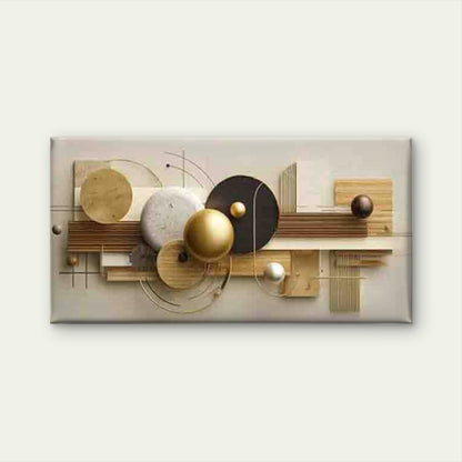 Geometric Abstract Wall Art Canvas Office Home Room Framed 120x60cm - Bella Home Decor