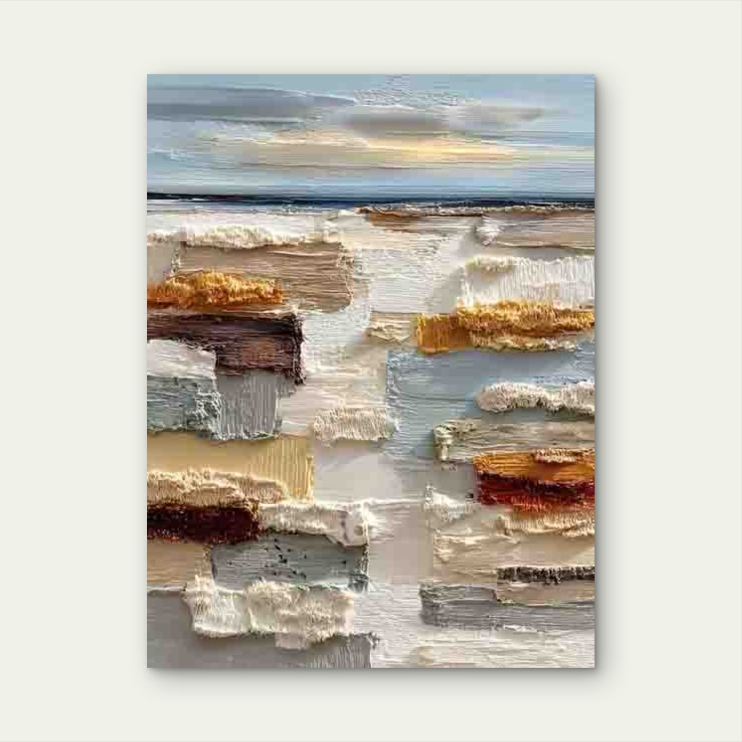 Neutral Palette - Soft Pastel & Warm Tones Metal Print Ready to Hang
