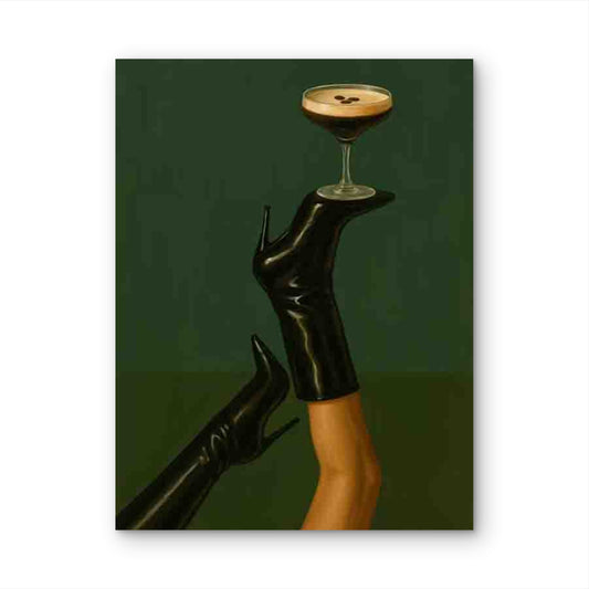 Beverage On Boots 60x90cm Metal Print Ready to Hang