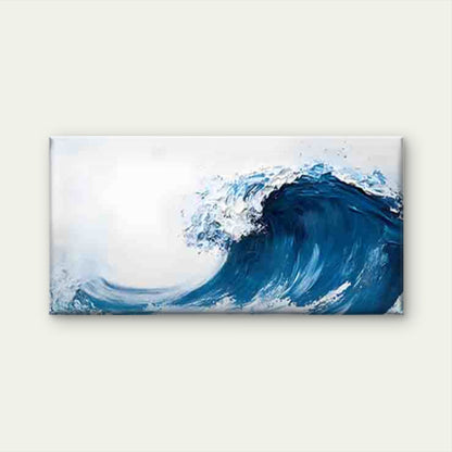 Dynamic Blue Wave Pattern Wall Art Canvas Office Home Room Framed 120x60cm - Bella Home Decor
