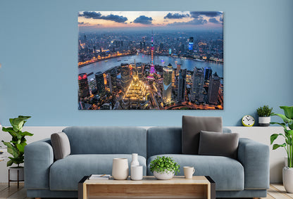 Shanghai cityscape Huangpu RiverWall Art Decor 100% Australian Made - Bella Home Decor