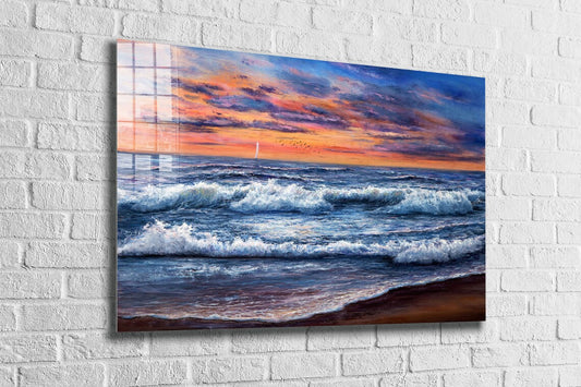 Seashore Painting UV Direct Aluminum Print Australian Made Quality