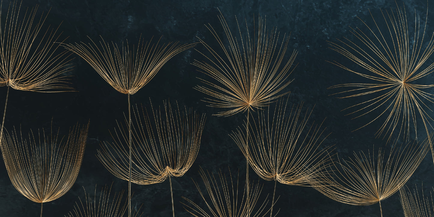 Blue Dandelion Seed Botany Wall Art Canvas Office Home Room Framed 120x60cm