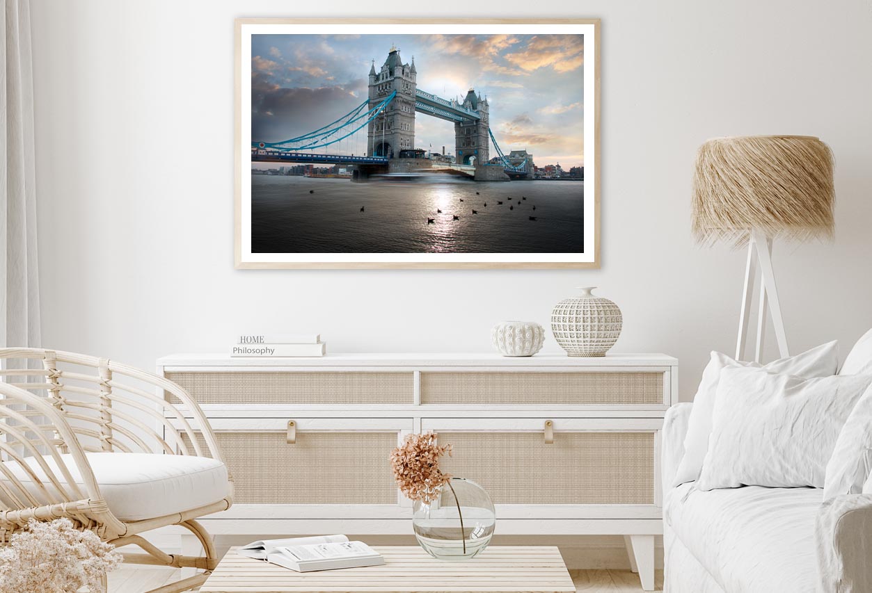 Tower Bridge During Evening, London, UK Home Decor Premium Quality Poster Print Choose Your Sizes - Bella Home Decor
