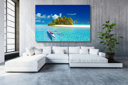 Tahiti Ocean Beach Wall Art UV Direct Aluminum Print Australian Made Quality