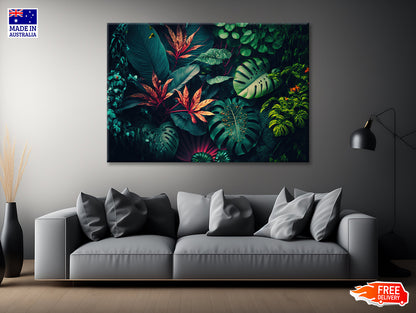 Lush Colorful Tropical Leaves Print 100% Australian Made - Bella Home Decor