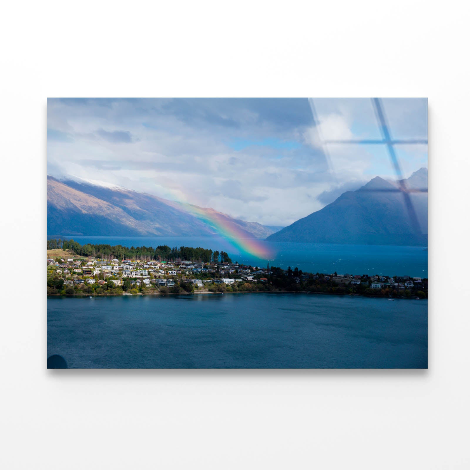 Lake Wakatipu Raibow Queenstown Acrylic Glass Print Tempered Glass Wall Art 100% Made in Australia Ready to Hang