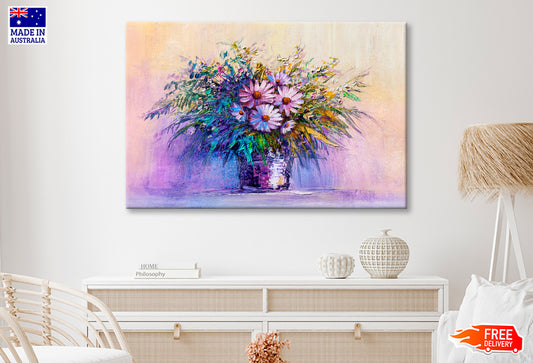 Oil Painting Daisies Flowers Limited Edition High Quality Print