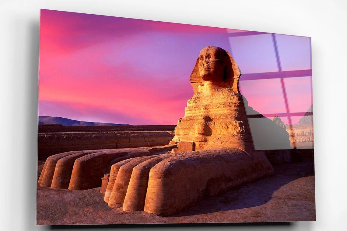 Egyptian Sphinx Acrylic Glass Print Tempered Glass Wall Art 100% Made in Australia Ready to Hang